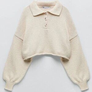 Zara Cropped Knit Sweater